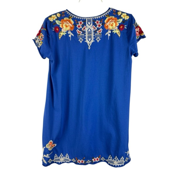 Johnny Was IZORA Knit Drape Embroidered Cotton Top Sz S Boho Festival - Picture 7 of 9